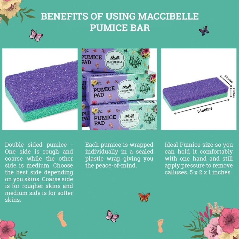 Maccibelle Salon Foot Pumice and Scrubber for Feet and Heels Callus and Dead Skins  Safely and Easily Eliminate Callus and Rough Heels (Pack of 1) - Image 4